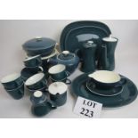 A Poole Pottery blue/green glazed 27 pie