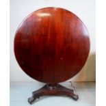 A Victorian mahogany tilt top breakfast