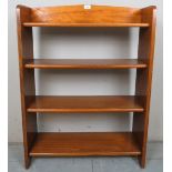 A 20th Century light satinwood finish open bookcase with four shelves est: £40-£60