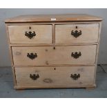 A 19th Century pine small chest of two short over two long drawers est: £60-£90