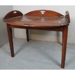 A 20th Century mahogany butlers tray on stand with hinged sides est: £30-£50