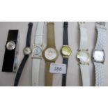 A collection of six various wristwatches