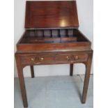 A Georgian mahogany clerks desk with a l