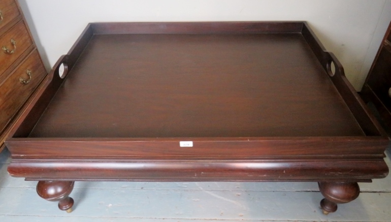 A very large 20th Century hardwood tray