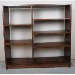 A good quality hardwood open bookcase wi