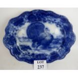 A large Victorian blue and white transfe