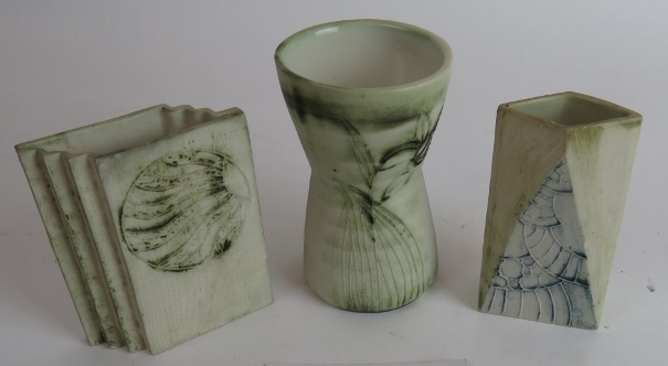 Three studio pottery vases, Carn Pottery