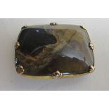 A square agate brooch est: £50-£80