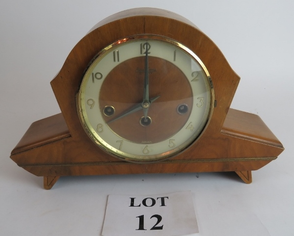 Mid 20th century mantle clock, Bentima 8