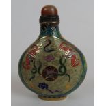 A Chinese cloisonné snuff bottle with fl