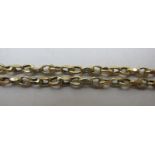 A 9ct gold chain link necklace, approx 2