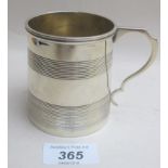 A Georgia style silver christening mug,