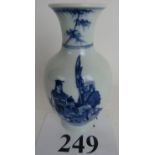 A Chinese period-style blue and white po