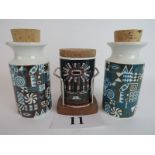 Susan Williams Ellis for Portmerion Pottery - a 'Magic City' container with stand,