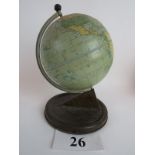 A vintage Chad Valley tin-plate child's globe,