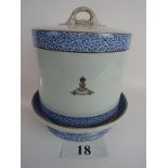 A Royal Worcester Edward VII commemorative cheese bell and stand,