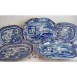 A quantity of Victorian large platters,