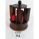 Revolving cigarette dispenser in rosewood est: £20-£40