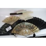 Five decorative 19th and early 20th century fans,