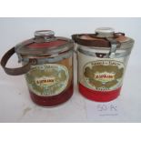 A pair of early 20th century Cuban glass cigar jars for H.