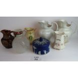 A quantity of ceramics to include a Wedgwood style cheese cover,