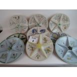 Ten Scottish Buchan hand-painted hors d' oeuvres dishes est: £30-£50