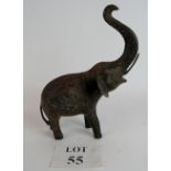 A metal model of an elephant,