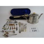 A silver plated presentation teapot date