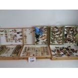 Three wooden display case (44 cm x 30 cm