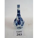 A Chinese blue and white bottle vase of