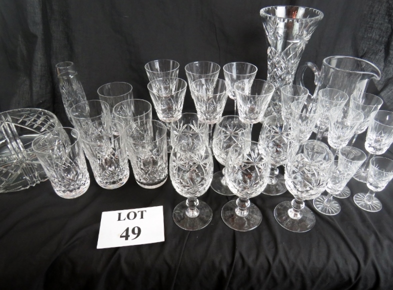 A large quantity of Waterford glass in a matching pattern, to include six wine glasses,