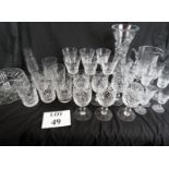 A large quantity of Waterford glass in a matching pattern, to include six wine glasses,