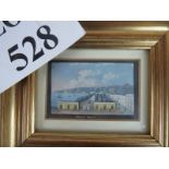 Neapolitan School (19th century) - 'Villa Reala', gouache, titled, 6 cm x 9 cm,