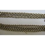 Two 9ct gold belcher chains,