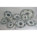 Copeland Spode dinner service, 27 pieces, in a floral pattern,