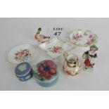 A collection of miniature antique & vintage ceramics to include Moorcroft, Wedgwood, Crown Derby,