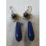 Lapis lazuli drop earrings,