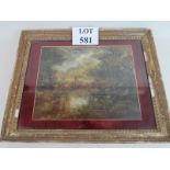 A 19c framed oil on board figure by a pond unsigned est: £80-£120