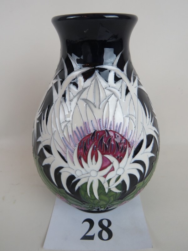 A contemporary Moorcroft vase in the 'Original' pattern, by Rachel Bishop,