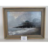 A framed 20c oil on board study of a pier signed Robert Williams lower right est: £50-£80