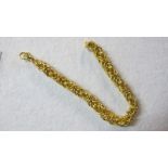 Fancy multi-link bracelet, 8", 24k gold
