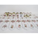 Five pairs of white and floral pattern d