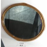 Oval mirror with gilt frame, 55 cm acros