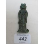 A modern Chinese jade figure pendant est