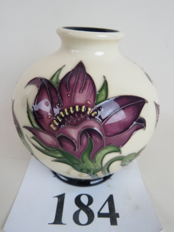 A contemporary Moorcroft vase in the 'Pu