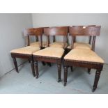 A fine set of six Regency mahogany dinin