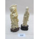 A Chinese ivory carving of a Buddha and