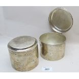 A pair of Danish silver canisters, mark