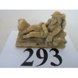 A small 19th century carved bone figure,