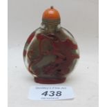 A modern Chinese glass snuff bottle over